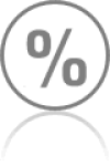 Icono de porcentaje representando calculo de nomina e impuestos