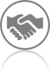 Icono de apreton de manos representando acuerdos comerciales